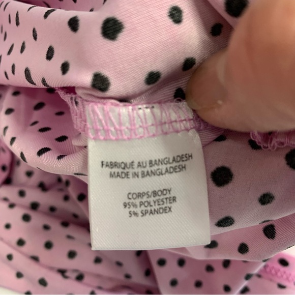 Lily Morgan Pink Polka Dot Short Sleeve Blouse Women’s Size US XL - Picture 10 of 10